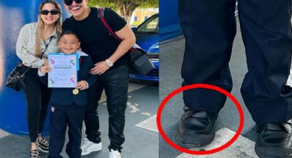 Critican a Eduin Caz por no comprarle zapatos nuevos a su hijo