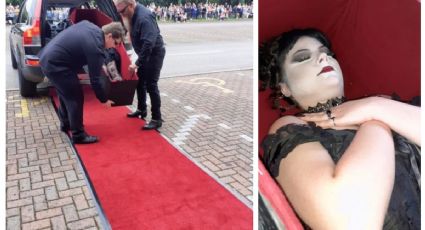 Macabro: una joven llega a su graduación en ataúd y deja a todos 'helados'  | VIDEO