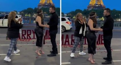 Suegra se entromete en plena sesión de pedida de casamiento en París | VIDEO