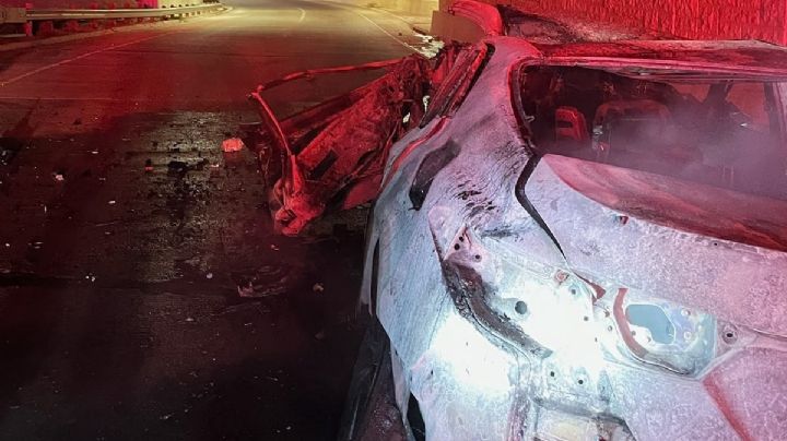 Tragedia en Laredo: mueren calcinadas cuatro personas en volcadura en Cuatro Vientos