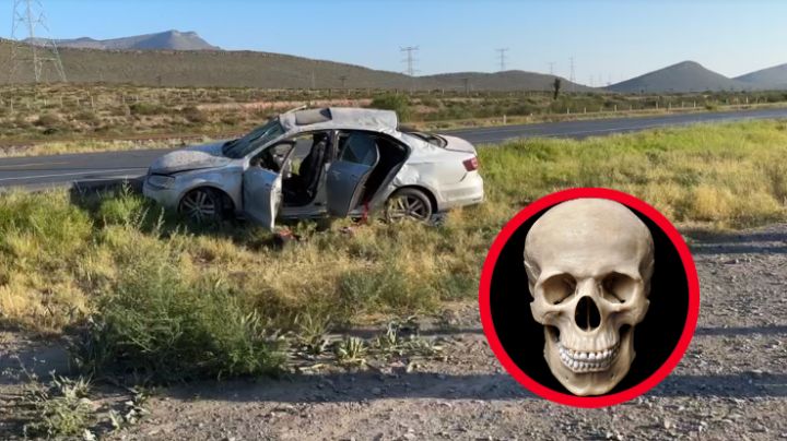 Se queda dormido al volante, vuelca con sus amigos y mata a uno en carretera Zacatecas-Saltillo