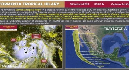 Tormenta Hilary avanza hacia costas mexicanas; esta es su trayectoria