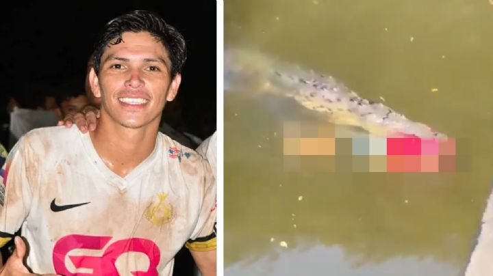 ¡Escalofriante! Cocodrilo pasea cadáver del futbolista que atacó a mordidas | VIDEO