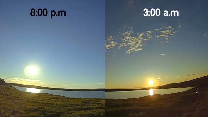 Lugar donde los días no terminan; el sol permanece en la noche | VIDEO