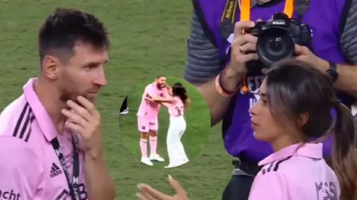 Esposa de Lionel Messi casi se besa con Jordi Alba; esto ocurrió | VIDEO