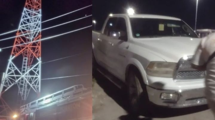 Hombre se sube con machete a torre de telefonía en Coahuila; robó una camioneta