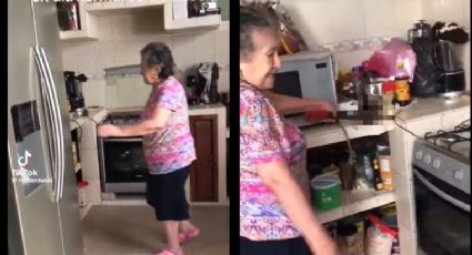 Valiente abuelita acaba con ratón de un solo machetazo | VIDEO