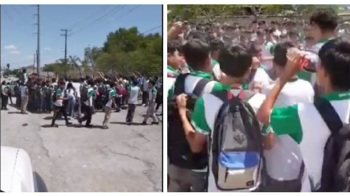 Estudiantes del Conalep se trenzan a golpes en pelea campal | VIDEO