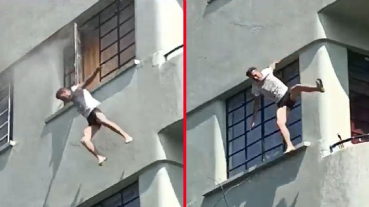 Hombre se arroja desde edificio en la CDMX; se quería salvar de un incendio | IMÁGENES FUERTES