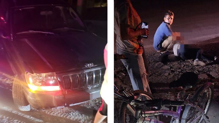 Viajaba ebrio en su bici y lo embiste camioneta en la Colonia Pancho VIlla