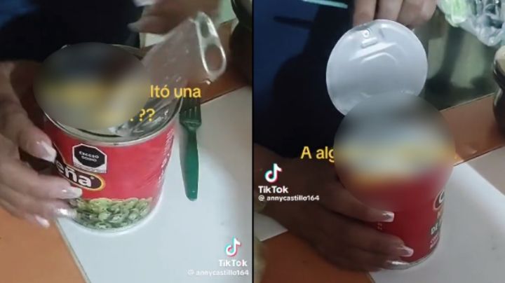 Abren lata de chiles y descubren inesperada sorpresa | VIDEO