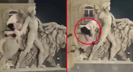 Millonaria multa: turista rompe histórico monumento en Bélgica; estaba ebrio | VIDEO