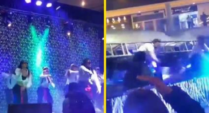 Escenario colapsa en evento en vivo; bailarinas salen lesionadas | VIDEO