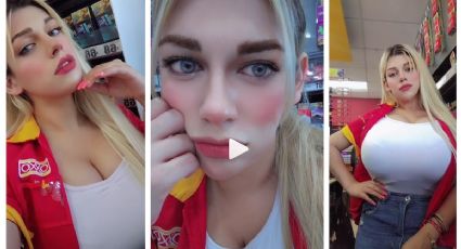 Nueva cajera del Oxxo causa sensación; la llaman Barbie humana, ¿de dónde es? | VIDEO