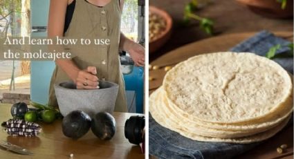 Extranjera crea taller para enseñar a hacer tortillas y usar el molcajete