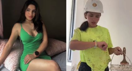 Hermosa joven gana más de 17 mil pesos en Estados Unidos ¡pintando casas! | VIDEO