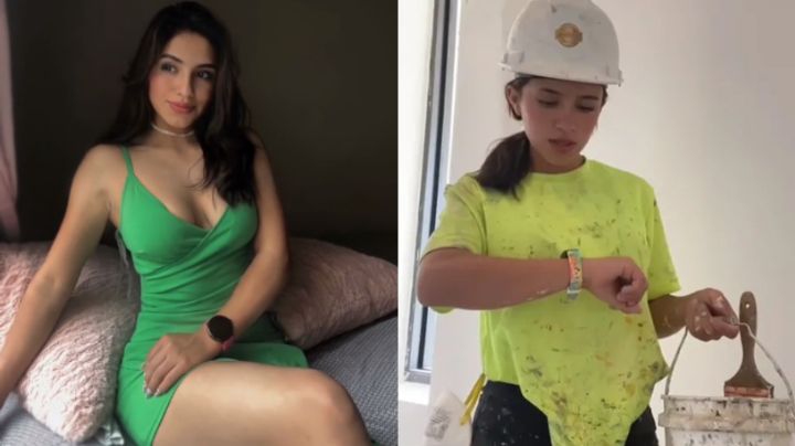 Hermosa joven gana más de 17 mil pesos en Estados Unidos ¡pintando casas! | VIDEO