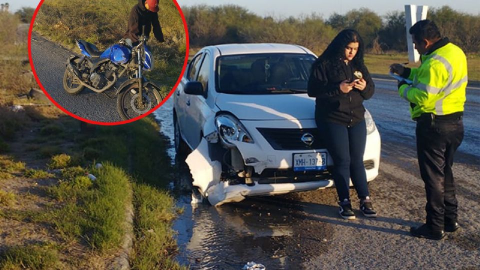 A pesar de lo aparatoso del accidente el motociclista tuvo lesiones leves