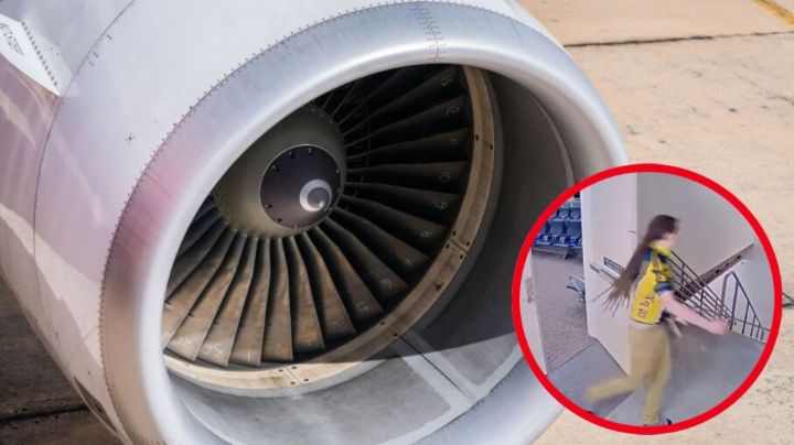 Hombre muere succionado por turbina de avión; salió a la pista por una crisis nerviosa | VIDEO