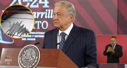 Alerta sísmica interrumpe conferencia matutina de AMLO | VIDEO