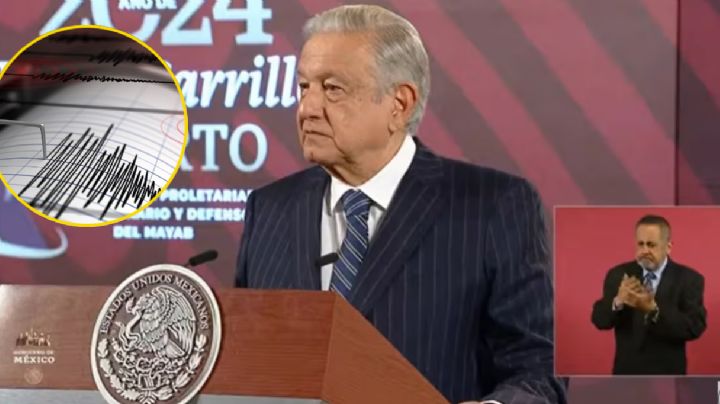 Alerta sísmica interrumpe conferencia matutina de AMLO | VIDEO
