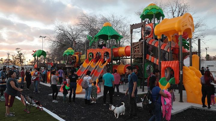 Parque Mendoza queda espectacular, se llena de familias durante su reinauguración