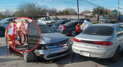 Nuevo Laredo: mujer provoca carambola en la colonia Luis Donaldo Colosio; hay un herido