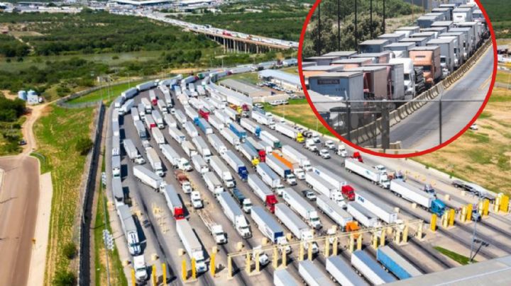 Se rompe record en Laredo por cruces de camiones a Estados Unidos
