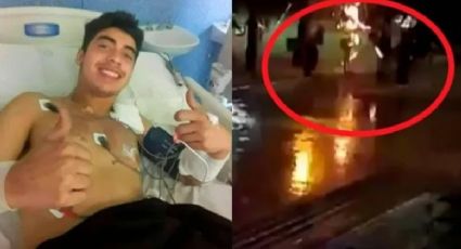 Rayo cae sobre joven en plena vía; sobrevive de milagro al impacto | VIDEO