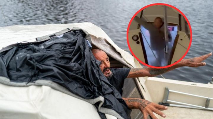 Resiste al huracán Milton dentro de su velero; lo apodan 'teniente Dan' I VIDEO