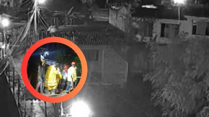 Captan el dramático derrumbe de una casa que cae al río en Cuautla; así sucedió | VIDEO