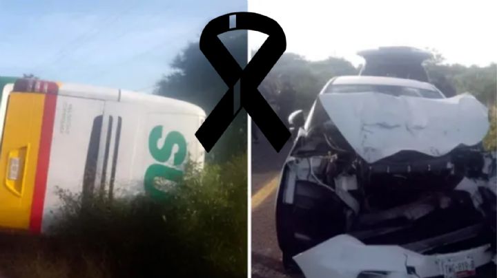 Trágico carreterazo: choque de autobús y coche deja un muerto y 20 heridos