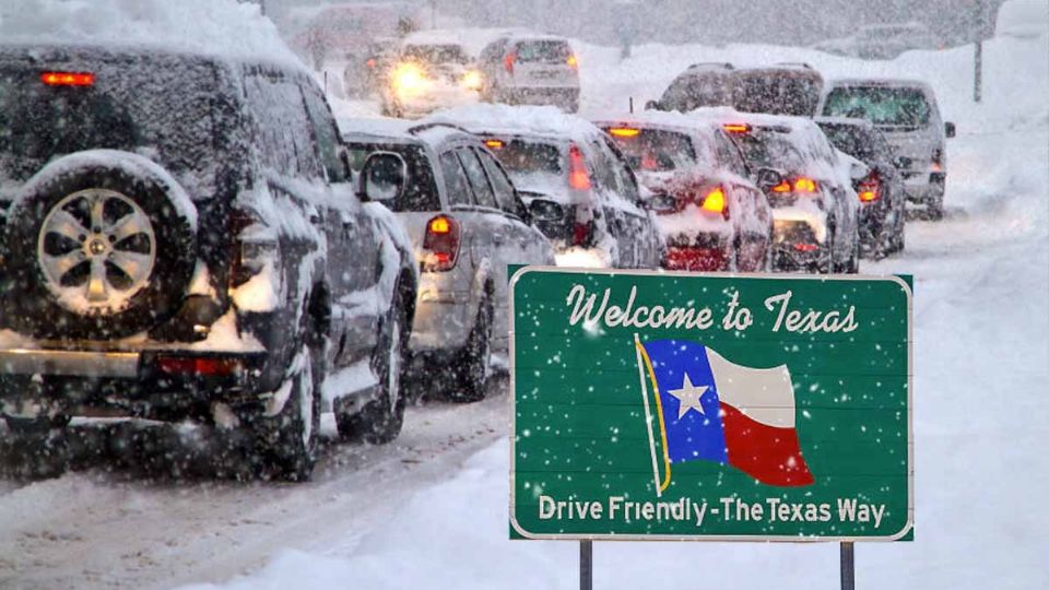 Caída de nieve en Texas