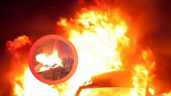 Incendio devora camión de carga en Monterrey; desafía a los cuerpos de auxilio