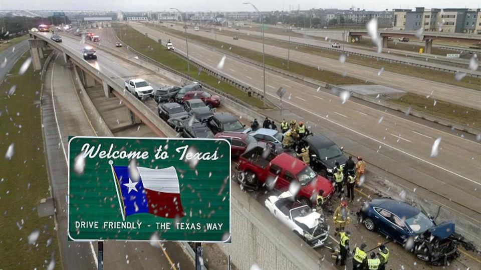 Los caminos de Texas se congelarán