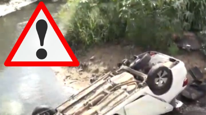 Vuelcan y caen en un arroyo dos mujeres y una niña en la Carretera Nacional