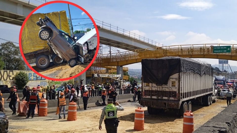 Un tráiler se quedó sin frenos golpeando a varios coches; los lesionados quedaron prensados