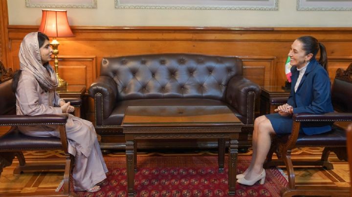 Claudia Sheinbaum recibe a Malala Yousafzai en Palacio Nacional