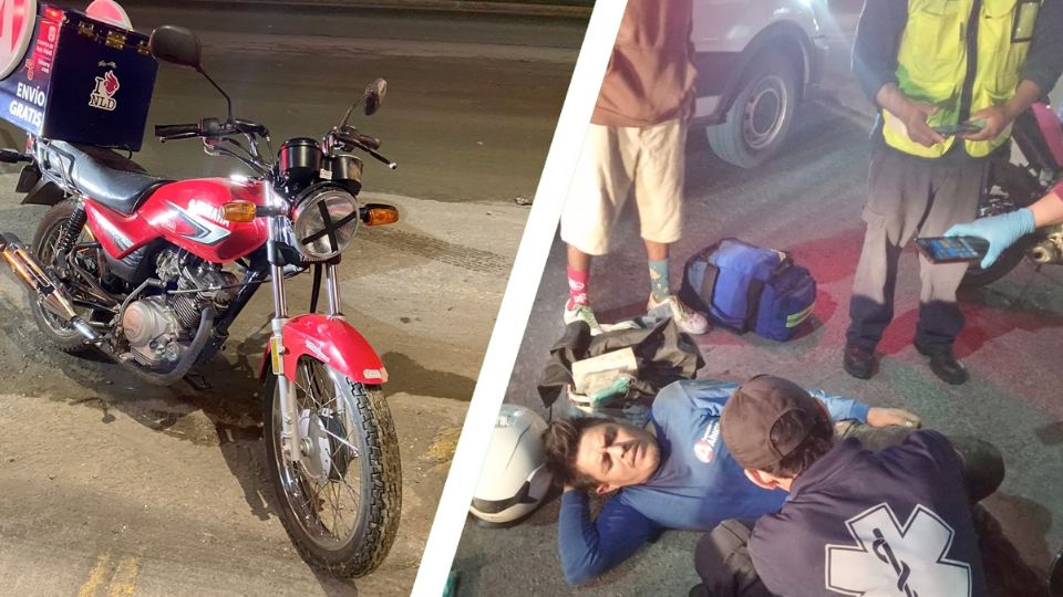 Motociclista lesionado