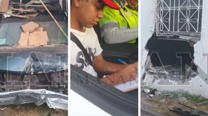 Joven enfiestado causa destrozos en su auto en la colonia Juárez; iba a su servicio militar