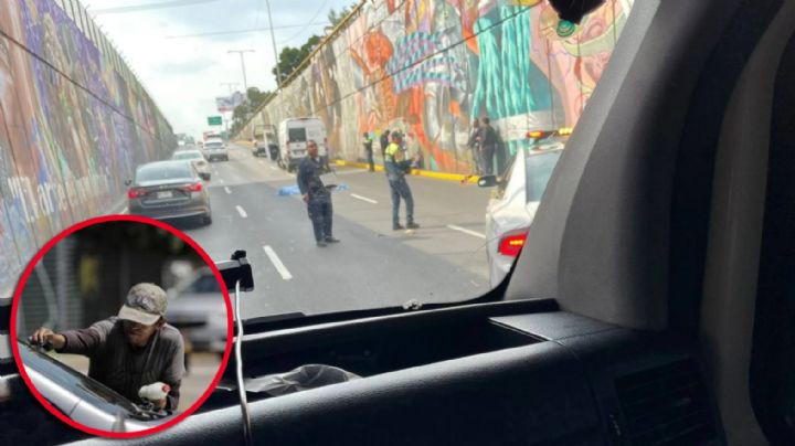 Limpiaparabrisas muere tras caer al vacío desde un puente; se estrelló contra un auto