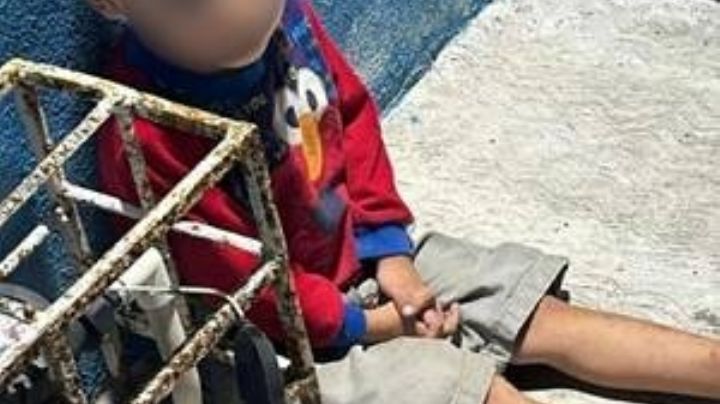 Panchito, un niño de tres años, es abandonado afuera de una lavandería en Tamaulipas