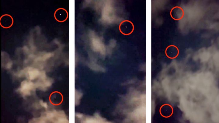 Captan conjunto de luces extrañas en el cielo de Nuevo Laredo | VIDEO