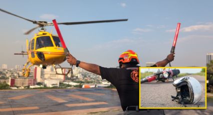 'Vuela' motociclista y cae a barranco de 35 metros de profundidad; así fue su rescate