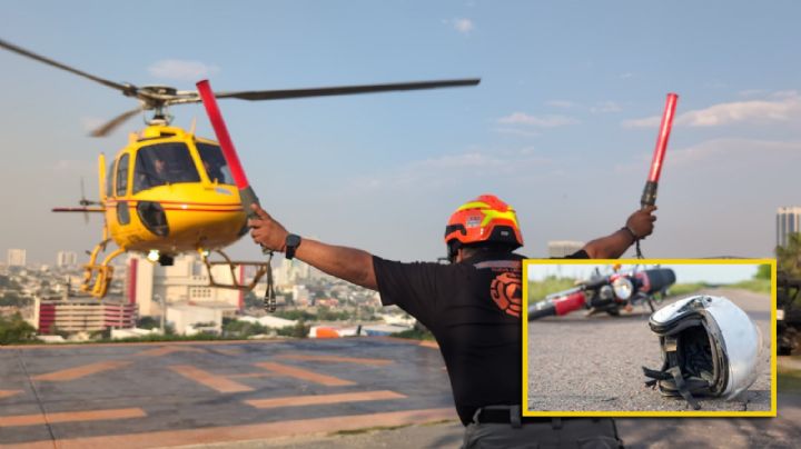 'Vuela' motociclista y cae a barranco de 35 metros de profundidad; así fue su rescate