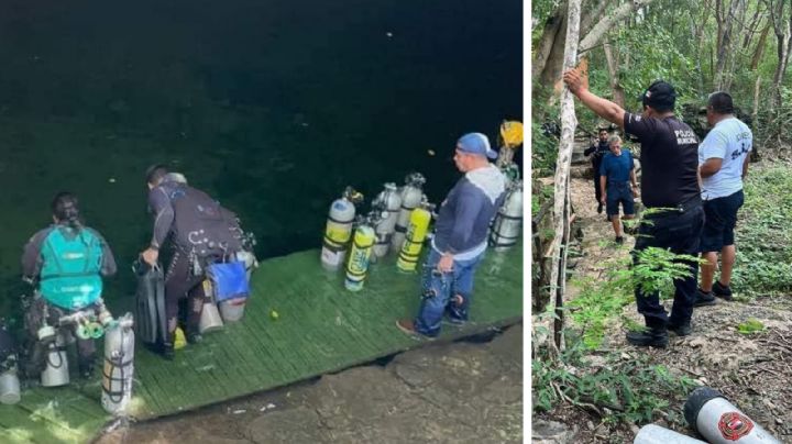 Hallan muerto a buzo argentino en cenote de Yucatán; estaba a 28 metros de profundidad