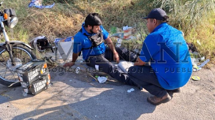 Nuevo Laredo: motociclista se impacta contra camioneta que invadió su carril