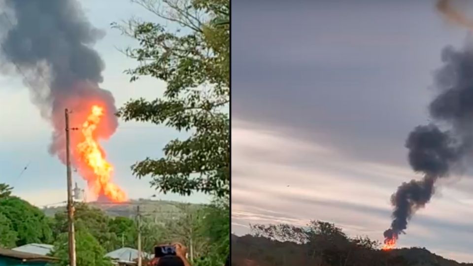 La columna de fuego y humo pudo apreciarse a varios kilómetros del epicentro del fenómeno natural, sorprendiendo a todos por la fuerza de la naturaleza