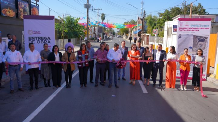 Entrega alcaldesa Carmen Lilia Canturosas obra de rehabilitación de colector pluvial en Sector Centro