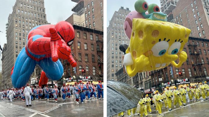 Celebran en Nueva York Desfile de Acción de Gracias de Macy’s: ni la lluvia detuvo el espectáculo